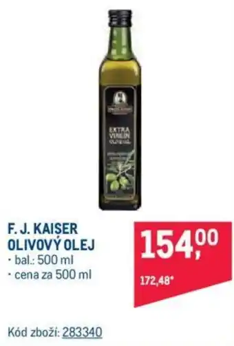 Makro F.J. KAISER OLIVOVÝ OLEJ nabídka