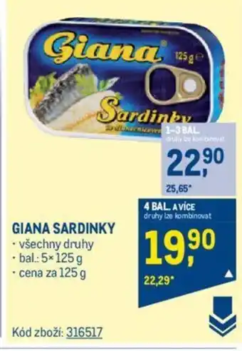 Makro GIANA SARDINKY nabídka