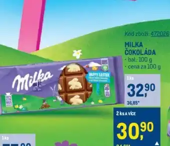 Makro MILKA ČOKOLÁDA nabídka