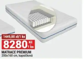 MATRACE PREMIUM 200x160 cm, kapsičková