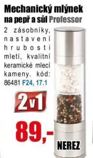 Mechanický mlýnek na pepř a súl