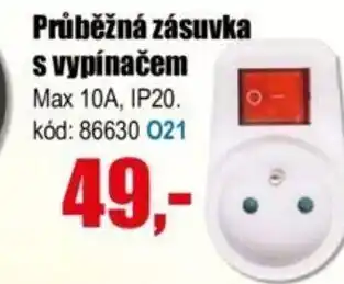EVA Průběžná zásuvka s vypínačem nabídka