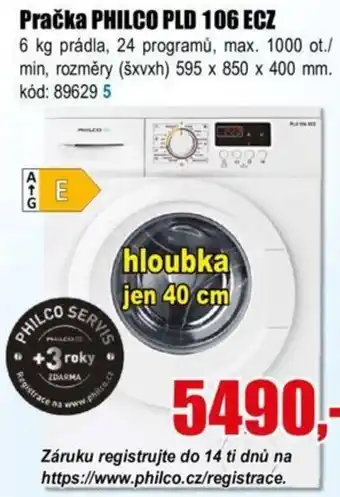 EVA Pračka PHILCO PLD 106 ECZ nabídka