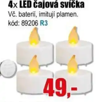 EVA 4x LED čajová svíčka nabídka
