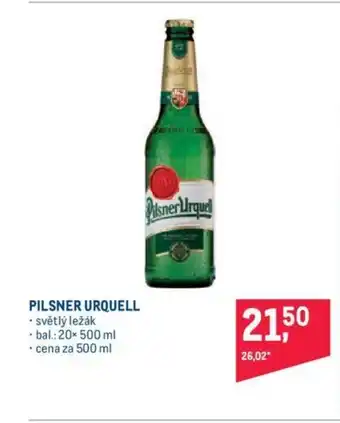 Makro PILSNER URQUELL nabídka