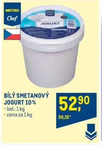 Makro BÍLÝ SMETANOVÝ JOGURT 10% nabídka