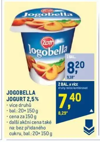 Makro JOGOBELLA JOGURT 2,5% nabídka