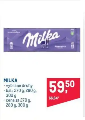 Makro MILKA nabídka