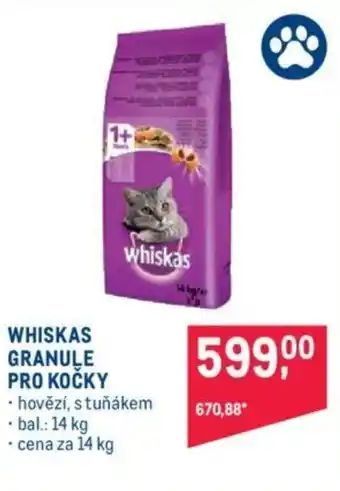 Makro WHISKAS GRANULE PRO KOČKY nabídka