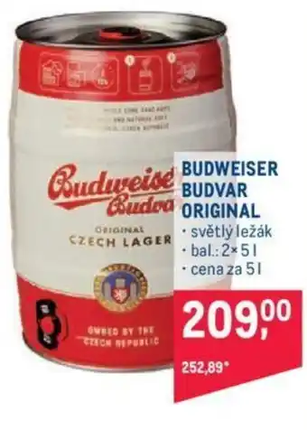 Makro BUDWEISER BUDVAR ORIGINAL nabídka