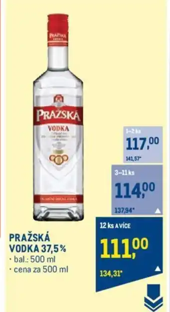 Makro PRAŽSKÁ VODKA 37,5% nabídka