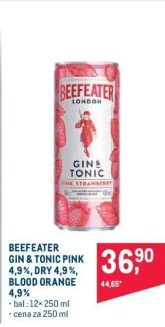Makro BEEFEATER GIN & TONIC PINK 4.9%, DRY 4.9% BLOOD ORANGE 4.9% nabídka