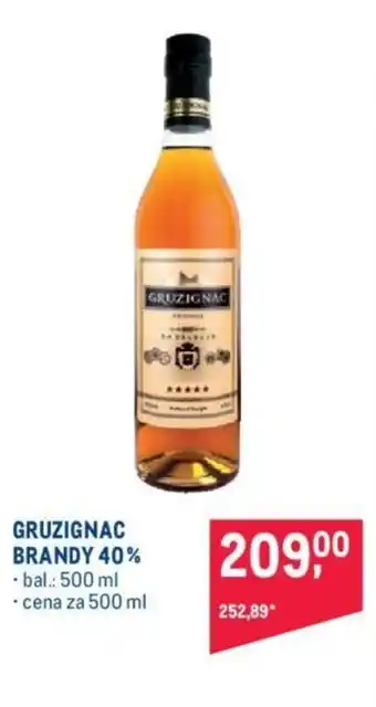 Makro GRUZIGNAC BRANDY 40% nabídka