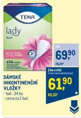 Makro DÁMSKÉ INKONTINENČNÍ VLOŽKY nabídka