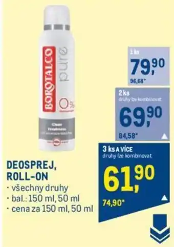 Makro DEOSPREJ, ROLL-ON nabídka