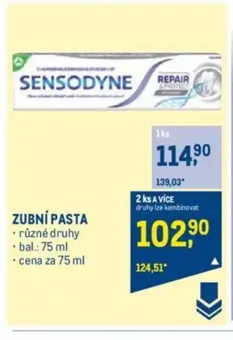 Makro ZUBNÍ PASTA nabídka