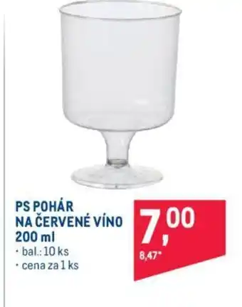 Makro PS POHÁR NA ČERVENÉ VÍNO 200 ml nabídka