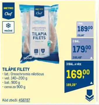 Makro TILÁPIE FILETY nabídka