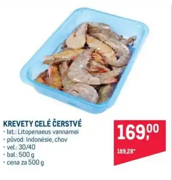 Makro KREVETY CELÉ ČERSTVÉ nabídka