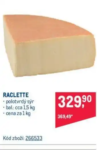 Makro RACLETTE nabídka