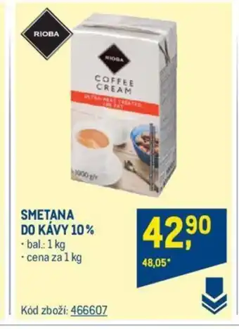 Makro SMETANA DO KÁVY 10% nabídka