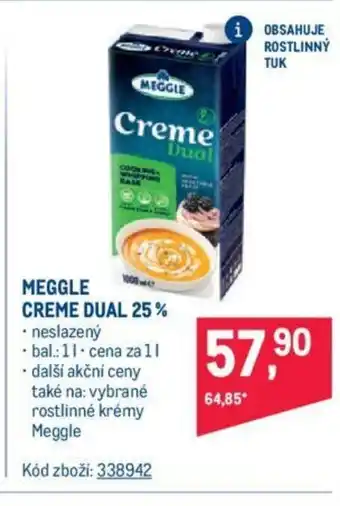 Makro MEGGLE CREME DUAL 25% nabídka