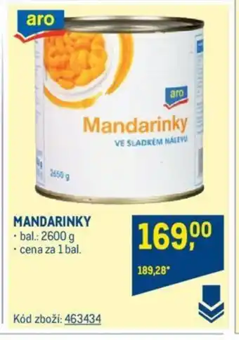 Makro MANDARINKY nabídka