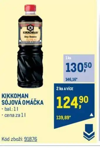 Makro KIKKOMAN SÓJOVÁ OMÁČKA nabídka