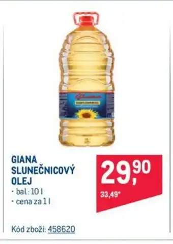 Makro GIANA SLUNEČNICOVÝ OLEJ nabídka