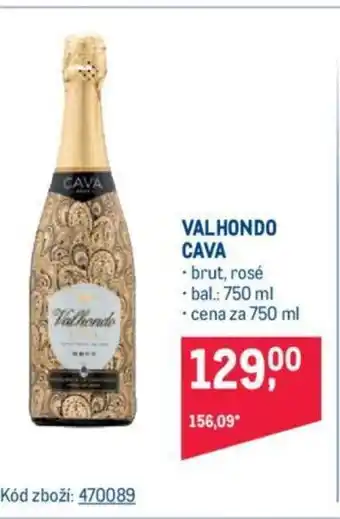 Makro VALHONDO CAVA nabídka