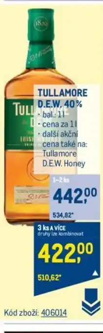 Makro TULLAMORE D.E.W. 40% nabídka
