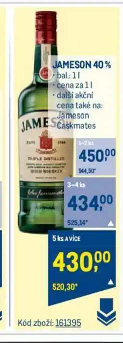 Makro JAMESON 40% nabídka