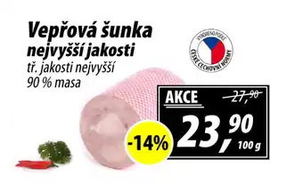 ZEMAN Vepřová šunka nejvyšší jakosti nabídka