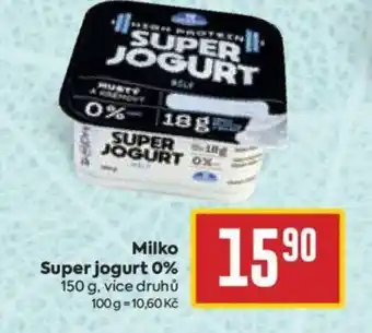 Billa Milko Super jogurt 0% 150 g nabídka