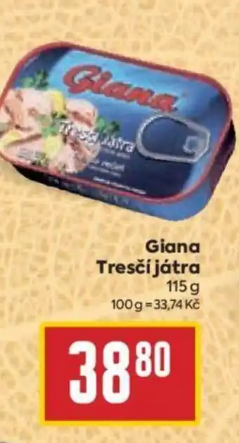 Billa Giana Tresčí játra 115 g nabídka