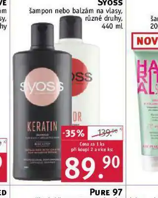 Rossmann Syoss šampon, balzám nabídka