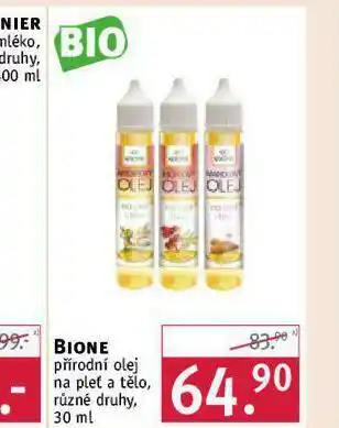 Rossmann Bione přírodní olej nabídka
