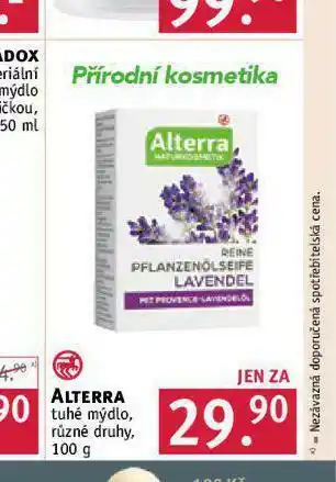Rossmann Alterra tuhé mýdlo nabídka