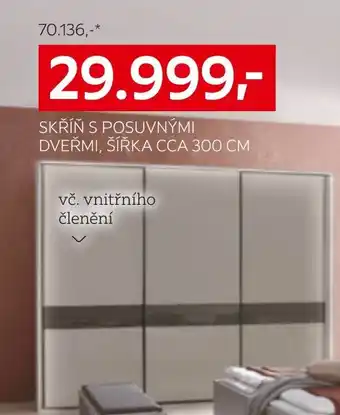 XXXLutz SKŘÍŇ S POSUVNÝMI DVEŘMI, ŠÍŘKA CCA 300 CM nabídka