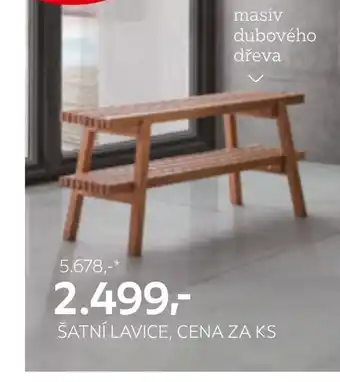 XXXLutz ŠATNÍ LAVICE, CENA ZA KS nabídka