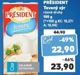 Kaufland PRÉSIDENT Tavený sýr nabídka