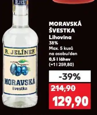 Kaufland MORAVSKÁ ŠVESTKA Lihovina nabídka