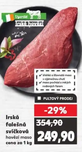 Kaufland Irská falešná svíčková nabídka
