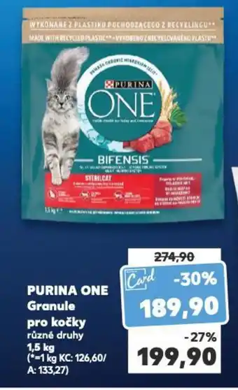 Kaufland PURINA ONE Granule pro kočky nabídka