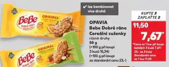 Kaufland OPAVIA Bebe Dobré ráno Cereální sušenky nabídka