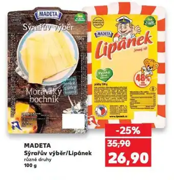 Kaufland MADETA Sýrařův výběr/Lipánek nabídka