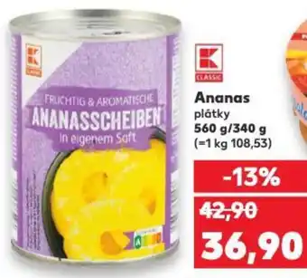 Kaufland Ananas plátky nabídka