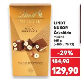 Kaufland LINDT NUXOR Čokoláda nabídka