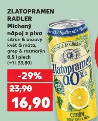 Kaufland ZLATOPRAMEN RADLER Míchaný nápoj z piva nabídka