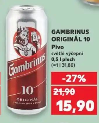 Kaufland GAMBRINUS ORIGINÁL 10 Pivo nabídka